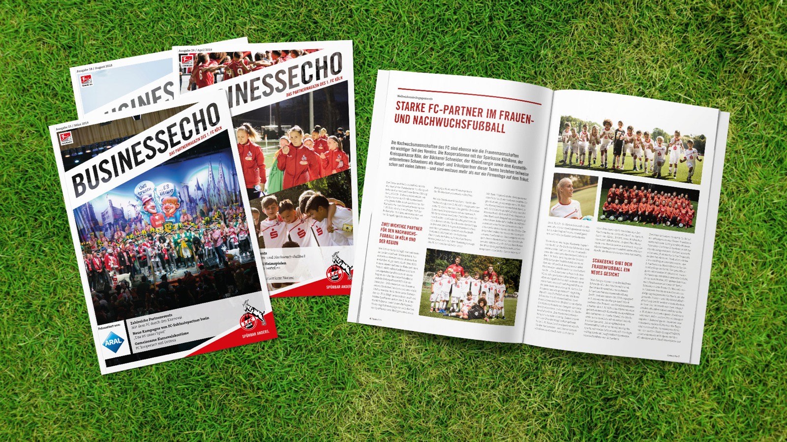 Doppelseite aus dem Partnermagazin BusinessEcho