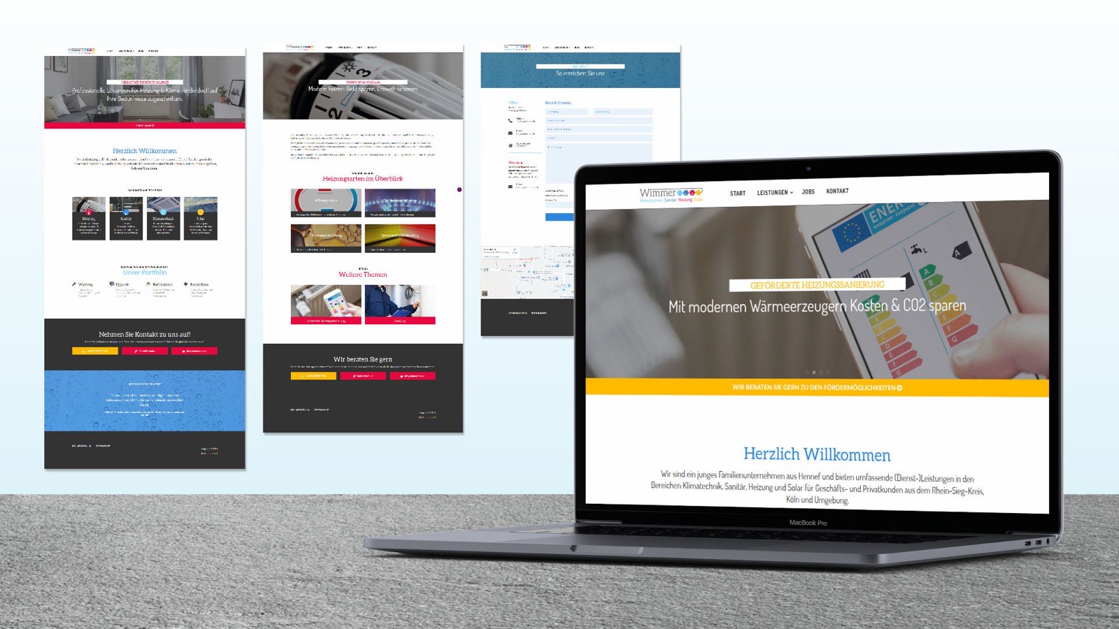 Website für einen Heizungs- und Sanitärbetrieb