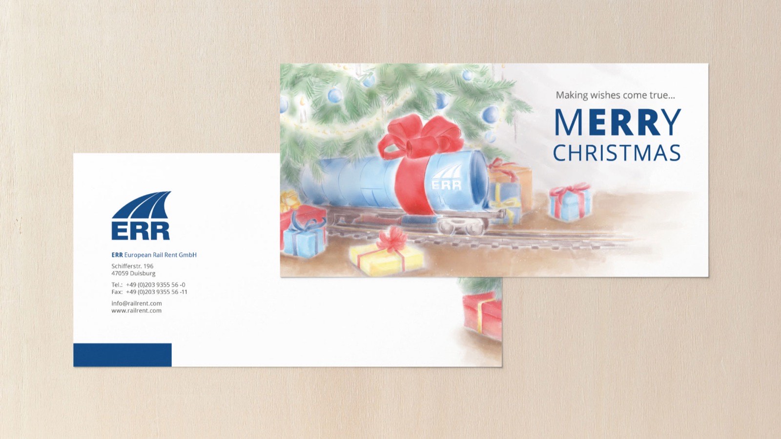 Illustrierte Weihnachtskarte